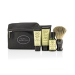 THE ART OF SHAVING Starter Kit - Unscented: Pre Shave Oil + Shaving Cream + After Shave Balm + Brush + Bag